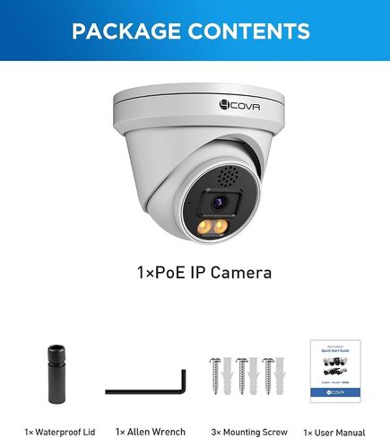 4COVR 12MP PoE Dome Security Camera, Wired Surveillance, LY97KAAMA-1 in Kuwait