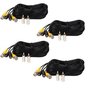 4 Pack 10ft CCTV Security Surveillance Camera Video Power Cable Pre-Made All-in-One BNC RCA Cable in Kuwait