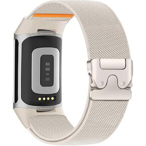 شريط مطاطي متوافق مع Fitbit Charge 6/5، حزام إبزيم رياضي من النايلون الناعم لـ Fitbit Charge 5/6 للنساء والرجال in Kuwait
