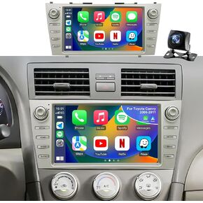 64G 5GWiFi Upgrade Android Car Radio for Toyota Camry 2007 2008 2009 2010 2011, Head Unit HD 9inch Touch Screen Car Stereo Wireless Carplay Android Auto Bluetooth GPS Navigation SWC FM Backup Camera in Kuwait