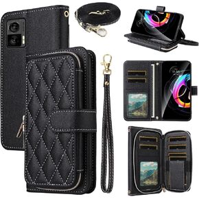 Argyle Wallet Case for Motorola Edge 30 Neo Women Girls Black in Kuwait