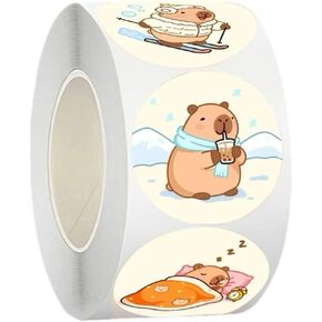 Capybara Stickers Funny Cute Animal 2 Rolls 1000 Sheets Total Capybara Gifts for Kids Teens Kawaii Stickers for Water Bottles Laptop Scrapbook in Saudi Arabia