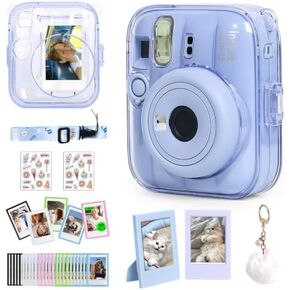 Mini 13 Clear Case for Fujifilm Instax Mini 13 Camera, Clear Blue in Saudi Arabia