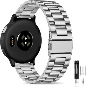 HSWAI 20mm Metal Strap Compatible with Garmin Vivoactive 5 Watch Bands/Vivoactive 6/3, Quick Release Stainless Steel Bracelet for Approach S50 S44 S42 S40/Venu Sq 2/Forerunner 165/55 Women Men in Kuwait