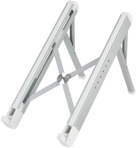 Portable Adjustable Egonomic Laptop Stand Holder for Desk, Aluminum Ventilated Notebook Riser for MacBook Air Pro, More 10-15.6 inches Tablet PC (Silver) in Kuwait