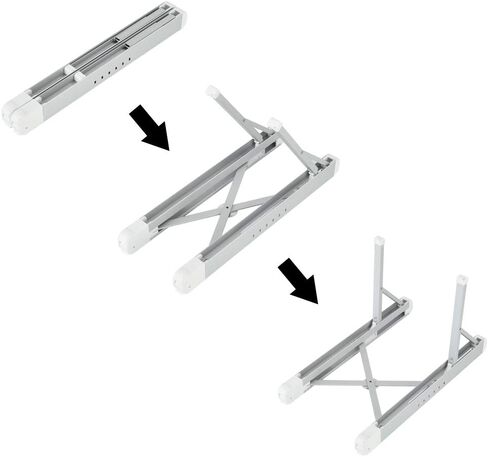 Portable Adjustable Egonomic Laptop Stand Holder for Desk, Aluminum Ventilated Notebook Riser for MacBook Air Pro, More 10-15.6 inches Tablet PC (Silver) in Kuwait