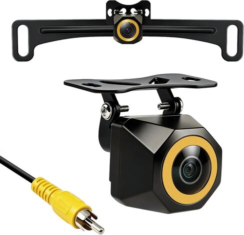 Backup Camera Metal Housing AHD 4k Night Vision: 170° Wide Angle Rearview Reverse Camera with License Plate Mount and Excellent IP68 Waterproof for Vehicle SUV RV Pickup in Kuwait