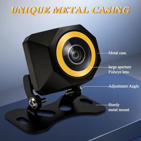 Backup Camera Metal Housing AHD 4k Night Vision: 170° Wide Angle Rearview Reverse Camera with License Plate Mount and Excellent IP68 Waterproof for Vehicle SUV RV Pickup in Kuwait