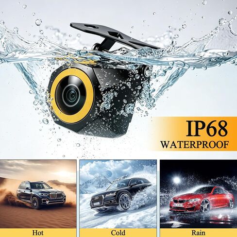 Backup Camera Metal Housing AHD 4k Night Vision: 170° Wide Angle Rearview Reverse Camera with License Plate Mount and Excellent IP68 Waterproof for Vehicle SUV RV Pickup in Kuwait
