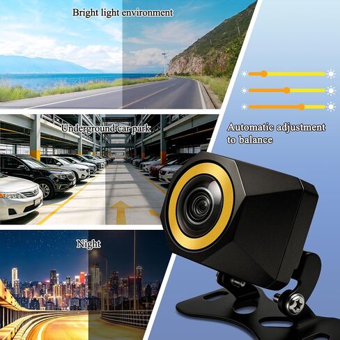 Backup Camera Metal Housing AHD 4k Night Vision: 170° Wide Angle Rearview Reverse Camera with License Plate Mount and Excellent IP68 Waterproof for Vehicle SUV RV Pickup in Kuwait