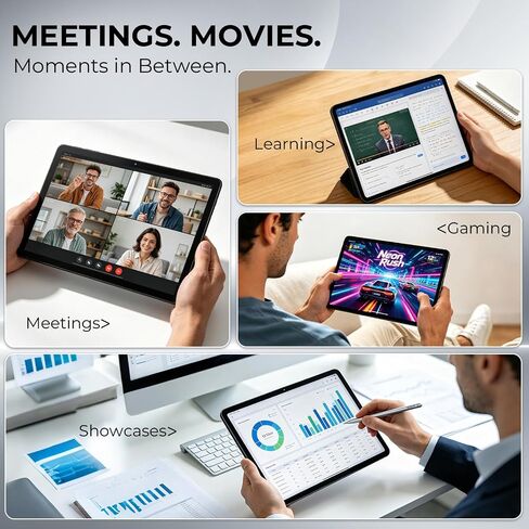 12 Inch Android 16 Tablet with Keyboard, for Adults, Business, Gray in Saudi Arabia