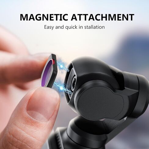 STARTRC NDPL Filters Set for DJI Osmo Pocket 4/3 Creator Combo Accessories - 4 Pack ND/PL16,ND/PL 32,ND/PL 64,ND/PL256(Magnetic)(Aluminum Version) in Saudi Arabia