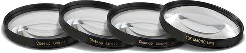 58MM Professional Macro & Lighting Filter Kit for Olympus M.Zuiko Digital ED 40-150mm 1:4-5.6 R, 58 mm CPL + UV + FLD + 4 Piece Close Up Kit & 58 mm Lens Hood, 58mm Filter Bundle in Saudi Arabia