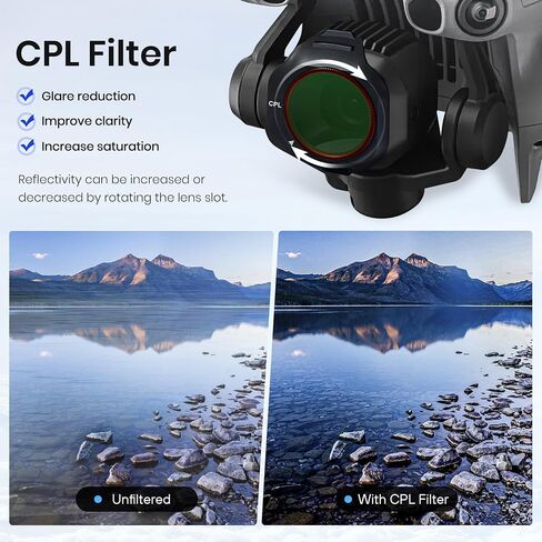 STARTRC ND/CPL Filter Set for DJI Mini 5 Pro Accessories, 4 Pack Filters ND8/32/128/CPL Mini 5 Pro Drone Lens Filters, Multi Coated HD Optical Glass in Saudi Arabia