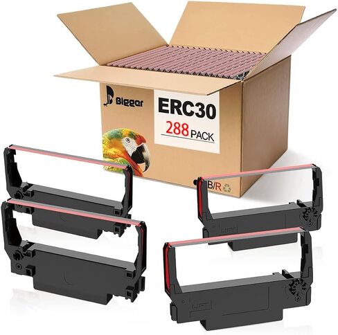 Bigger Replacement for ERC-30/34/38 B/R Ribbons, 24 Pack, Black and Red in Kuwait