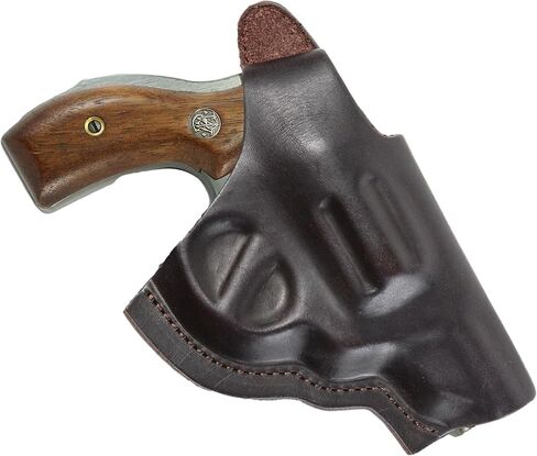 حافظة مسدس جلدية من BELEON - حافظة خاصة OWB Most .38 - تناسب Ruger LCR، LCRx، SP101 | إس آند دبليو بودي جارد 38 خاص، إم آند بي 340 | الثور 85، 605، 856 وغيرها من المسدسات ذات الأنف الأفطس in Kuwait