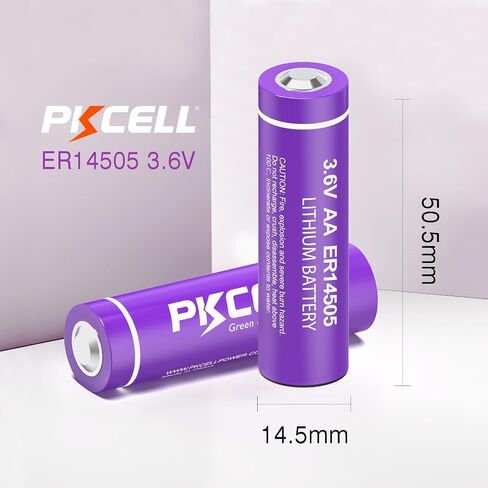 PKCELL 12 Pack ER14505 3.6V Lithium Batteries AA 2400mAh AA Lithium Battery in Kuwait