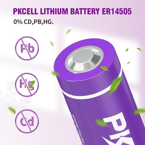 PKCELL 12 Pack ER14505 3.6V Lithium Batteries AA 2400mAh AA Lithium Battery in Kuwait