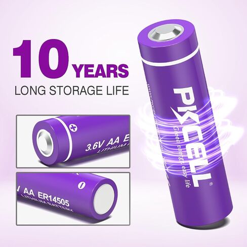 PKCELL 12 Pack ER14505 3.6V Lithium Batteries AA 2400mAh AA Lithium Battery in Kuwait