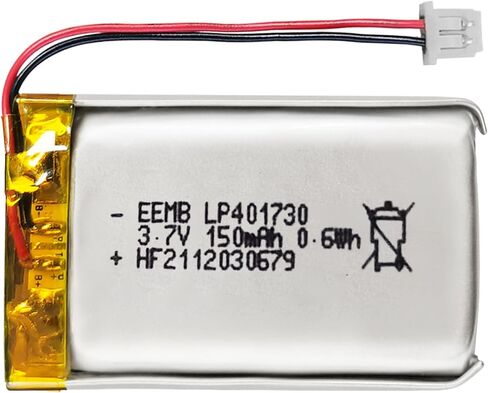 EEMB 3.7V 401730 LiPo Battery 150mAh Rechargeable with Wire JST 1.25mm in Kuwait
