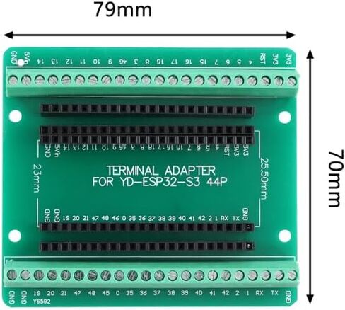 3pcs ESP32-S3-44Pin Expansion Module 44-Pin Breakout Board Green 3.3V I/O Compatible with Arduino in Kuwait