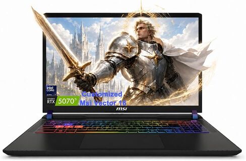 iCarp Customized Laptop Made with MSI Vector 16 Gaming Laptop 16" WUXGA 144Hz Intel Ultra 7 255HX 20-core 16GB/32GB/64GB DDR5 512GB/1TB/2TB/4TB GeForce RTX 5070 ti (992 AI Tops) Backlit Win11 in Kuwait