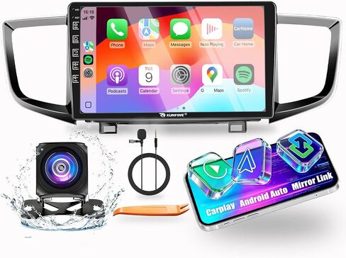 for Honda Pilot Ridgeline 2016-2022 Car CarPlay Android Auto Navigation Stereo GPS Radio Reverse Camera Display 10" IPS Touchscreen Headunit Tablet Pad Media Player, if Applicable Quad Core 2G+64G in Kuwait