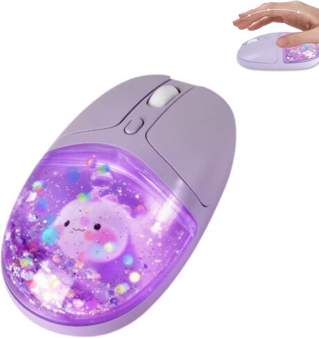 Bluetooth Wireless Mouse,Creative Floating Cartoon Pig Animal Mice,RGB Backlit Rechargeable Triple Mode(Dual Bluetooth+USB) Computer Silent Mouse with USB Receiver for Laptop/MacBook/iPad/PC (pink) in Kuwait