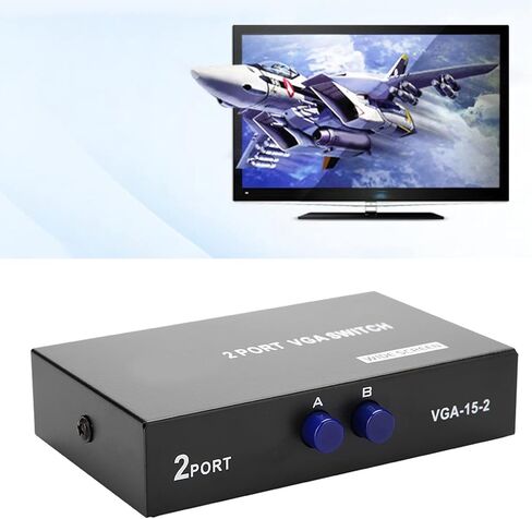 2-in-1 VGA Splitter for Data Sync to Two Monitors without Data Loss in Kuwait