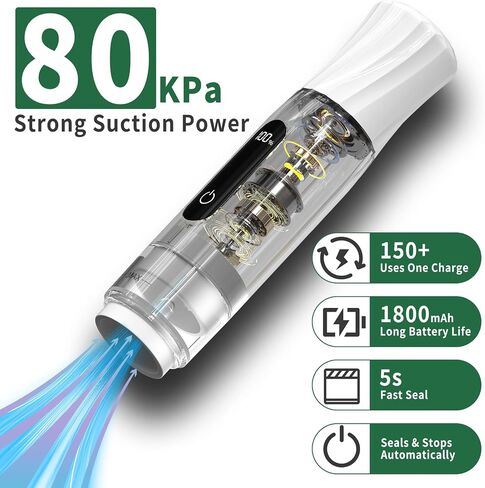 Compact Handheld Food Saver Vacuum Sealer Machine with10 Reusable Bags in Kuwait