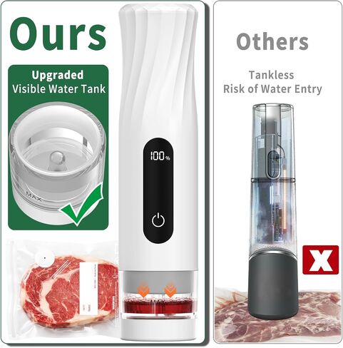 Compact Handheld Food Saver Vacuum Sealer Machine with10 Reusable Bags in Kuwait