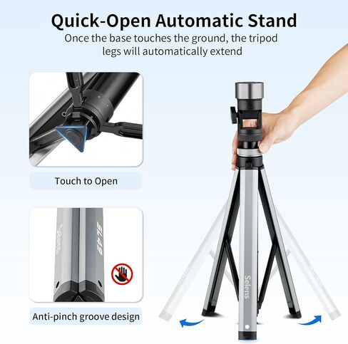 Aluminum Auto Pop-Up Starlink Mini Tripod Stand with Adapter & Ground Stake in Kuwait