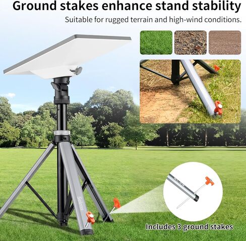 Aluminum Auto Pop-Up Starlink Mini Tripod Stand with Adapter & Ground Stake in Kuwait