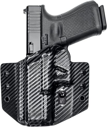 Tulster OWB Contour Kydex Holster in Left Hand fits: Glock 19 / MOS / 19X / 23/25 / 32/44 / 45 | Optic Compatible Outside the Waistband Concealed Carry in Saudi Arabia
