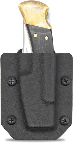 Clip & Carry Kydex Sheath for the Buck 110 & Buck 112 Folding Pocket Knife - Made in USA - Belt Holster Case - Black in Kuwait