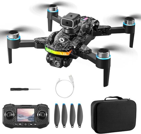 Remote with Screen Drone with Camera for Adult,1080P RC Drone with Flashing Lights,Smart Obstacle Avoidance FPV for Beginners with 8G Flashdrive and Card Reader in Saudi Arabia