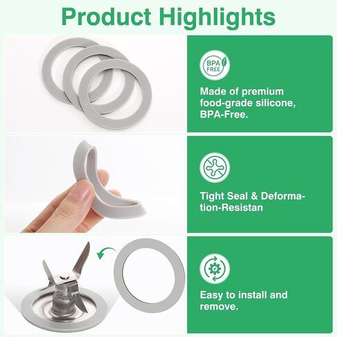 5Pcs Rubber Gaskets Seal O-Rings for Oster and Osterizer Blender Blade in Saudi Arabia