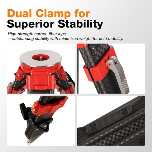 MOETER Carbon Fiber Survey Tripod, 5/8 in 11 Thread, 179 cm Heavy Duty in Saudi Arabia