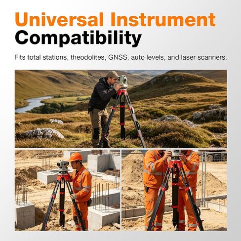 MOETER Carbon Fiber Survey Tripod, 5/8 in 11 Thread, 179 cm Heavy Duty in Saudi Arabia