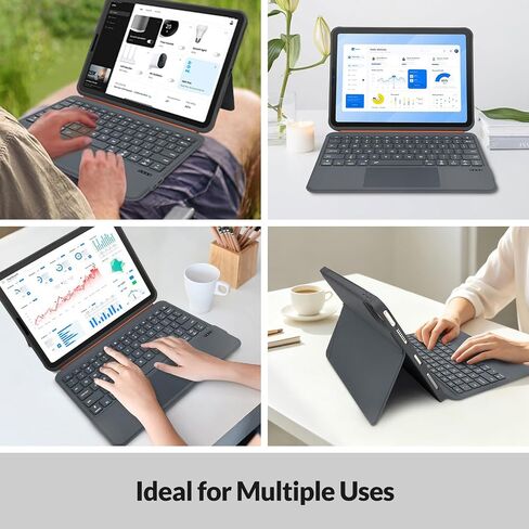 Rii Keyboard Case for iPad A16 11th/10th Gen with Touchpad, Wireless in Kuwait