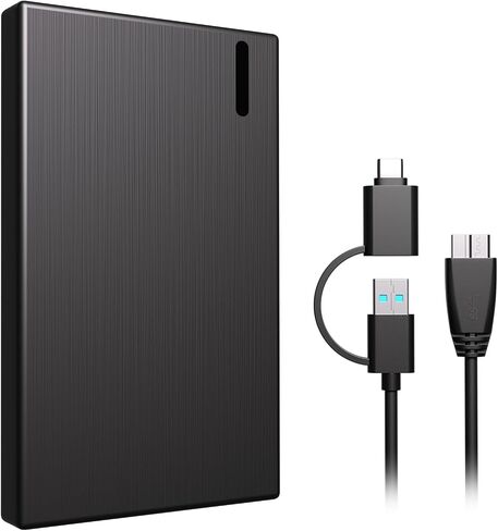 وحدة تخزين HDD محمولة سعة 1 تيرابايت USB-A Type-C متوافقة مع وحدات تحكم ألعاب الكمبيوتر الشخصي Mac in Kuwait