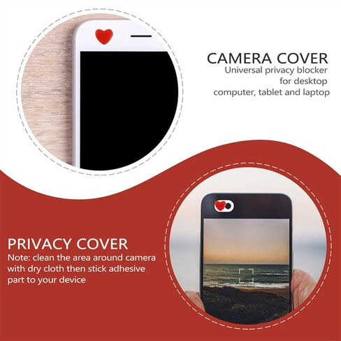 Heart Laptop Camera Cover Slider 4pcs ABS Privacy Protection in Saudi Arabia