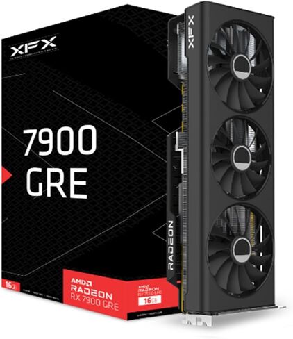 بطاقة رسومات الألعاب XFX Quicksilver AMD Radeon RX 7800 XT المغناطيسية مع ذاكرة GDDR6 سعة 16 جيجابايت، RDNA3 RX-78TMAIRW9 in Kuwait