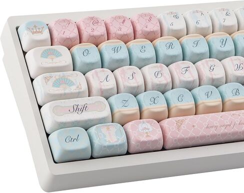 PBT Keycaps 134 Keys MOA Profile Cute Green Bunny Keycaps in Kuwait