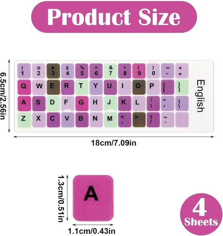 4pcs Keyboard Stickers, Universal English Alphabet Letter Stickers in Saudi Arabia