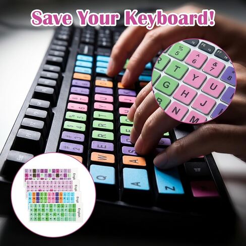 4pcs Keyboard Stickers, Universal English Alphabet Letter Stickers in Saudi Arabia