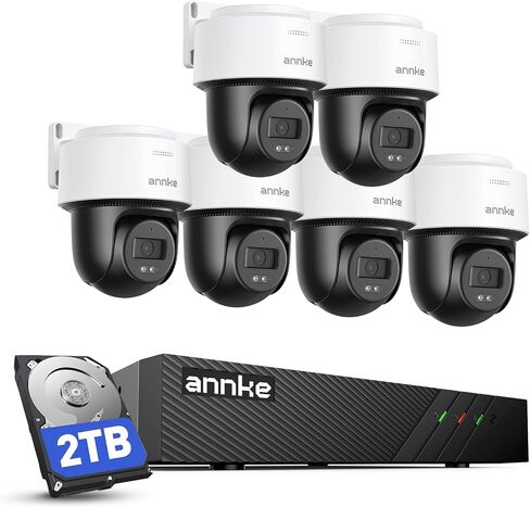 ANNKE 4K 8CH 4pcs PoE Security Camera System with PT Auto-Tracking, 2TB HDD in Saudi Arabia