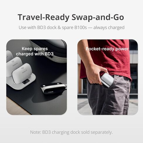 BOBOVR PD100 Combo,10000mAh Portable Power Bank, 30W PD Laptop Charger Compatible with MacBook Pro/Air, iPhone 17/16/15, Hot-Swappable External Battery for Unlimited Power in Kuwait