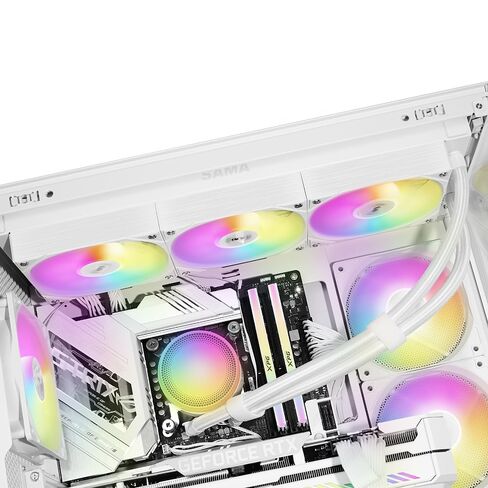 SAMA L60 360 AIO CPU Liquid Cooler, ARGB Pump, 3x120mm ARGB PWM Fans,White in Kuwait