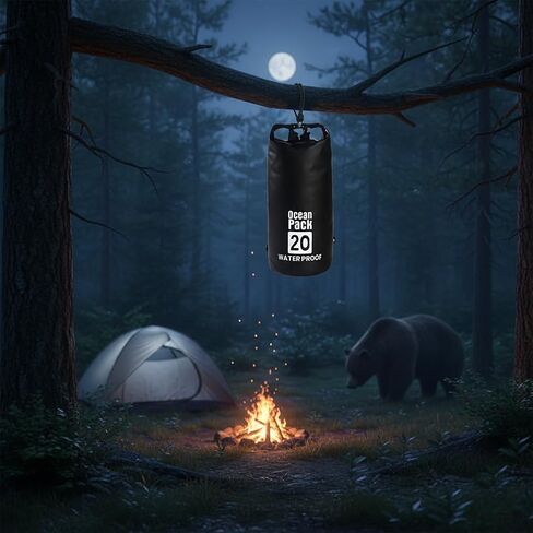Bear Bag Hanging Kit, 10L Bear Food Bag Hanging System, Camping Bears Bags Kit Include Waterproof Bears Bags, Pulley System with Survival Utility Ropes, Clips, Rock Pouch in Saudi Arabia